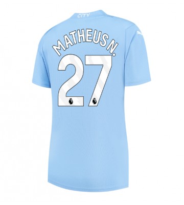 Manchester City Matheus Nunes #27 Primera Equipación Mujer 2023-24 Manga Corta